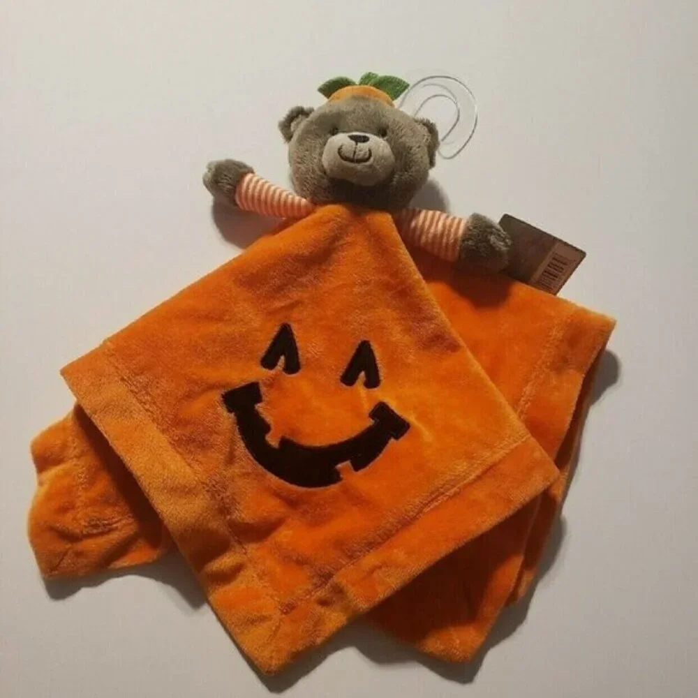 Carter's Halloween Bear Lovey Pumpkin toy New